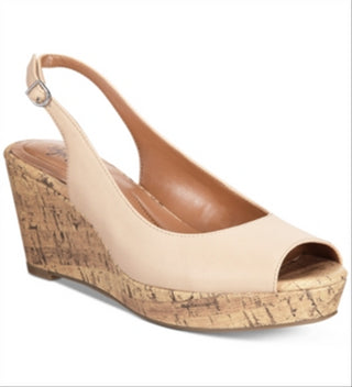 Style & Co Women's Sondire Peep Toe Casual Slingback Sandals Brown  Size -10.5 M