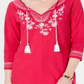 Charter Club Women's Cotton Embroidered Tunic Pink Size X-Large