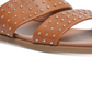 Steve Madden Womens Dede Faux Leather Slide Sandals Brown Size 6.5M