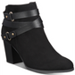 Material Girl Women's Melany Suede Closed Toe Ankle Fashion Boots Black Size 6 M