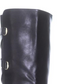 Thalia Sodi Women's Crisscross Straps Buckle Accent Strappy Veronika Almond Toe Block Heel Zip-up Boots Black Size 7.5 M