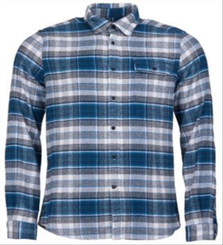 Barbour Men's Shoreham Men's Shirt Blue Steel Size Medium