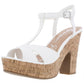 American Rag Women's Peep Toe Special Occasion Ankle Strap Sandals White Size 9 M