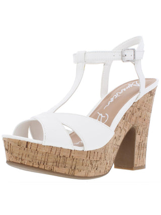 American Rag Women's Peep Toe Special Occasion Ankle Strap Sandals White Size 9 M