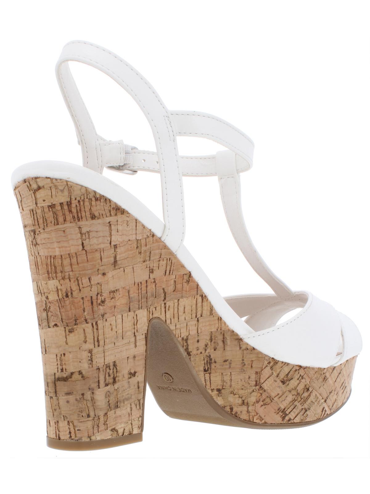 American Rag Women's Peep Toe Special Occasion Ankle Strap Sandals White Size 9 M