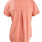 Style & Co Women's  Pocketed Cuffed T-Shirt Casual Top Orange Size XL