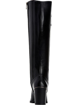 Alfani Women's Nellie Leather Closed Toe Knee High Riding Boots Black Size 7.5 M
