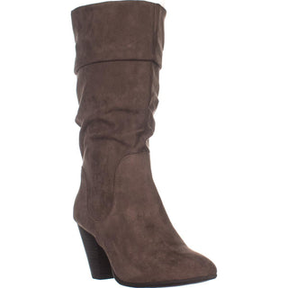 ESPRIT Women's  Oliana Folded Top Block Heel Mid Calf Boots Brown Size 8.5