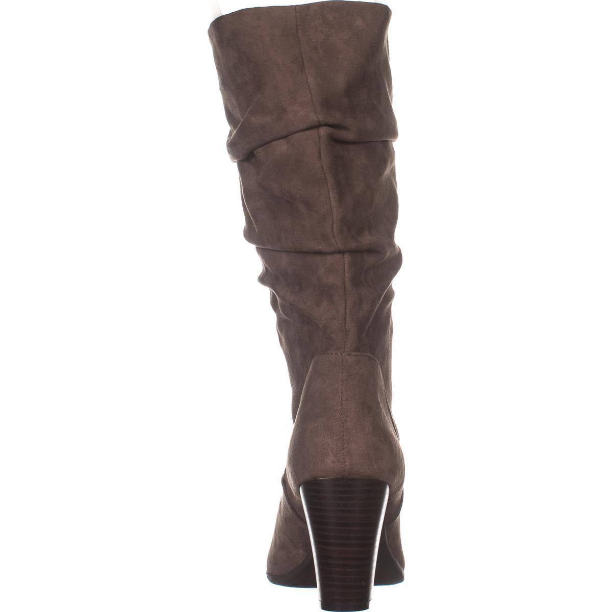 ESPRIT Women's  Oliana Folded Top Block Heel Mid Calf Boots Brown Size 8.5