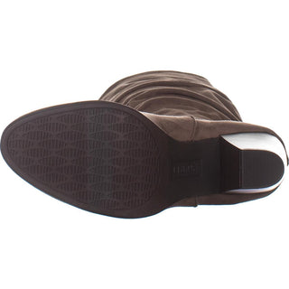 ESPRIT Women's  Oliana Folded Top Block Heel Mid Calf Boots Brown Size 8.5