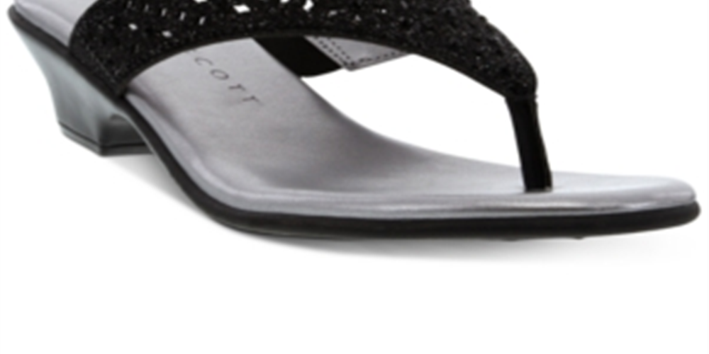 Karen Scott Women's Elda Sandals  Black Size 8.5 M