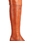 INC International Concepts Women's Karmenn Leather Tall Over the Knee Boots Brown Size 9.5 M