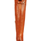 INC International Concepts Women's Karmenn Leather Tall Over the Knee Boots Brown Size 9.5 M