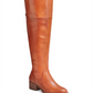 INC International Concepts Women's Karmenn Leather Tall Over the Knee Boots Brown Size 9.5 M