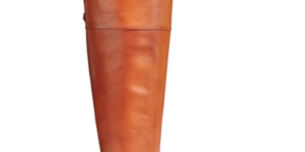 INC International Concepts Women's Karmenn Leather Tall Over the Knee Boots Brown Size 9.5 M