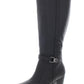 Giani Bernini Womens Rozario Leather Almond Toe Knee High, Black, Size 9