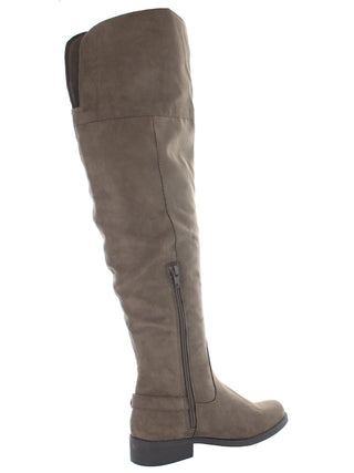 American Rag Women's Adarra Buckle Stacked Heel Over the Knee Boots Brown Size 8.5 M
