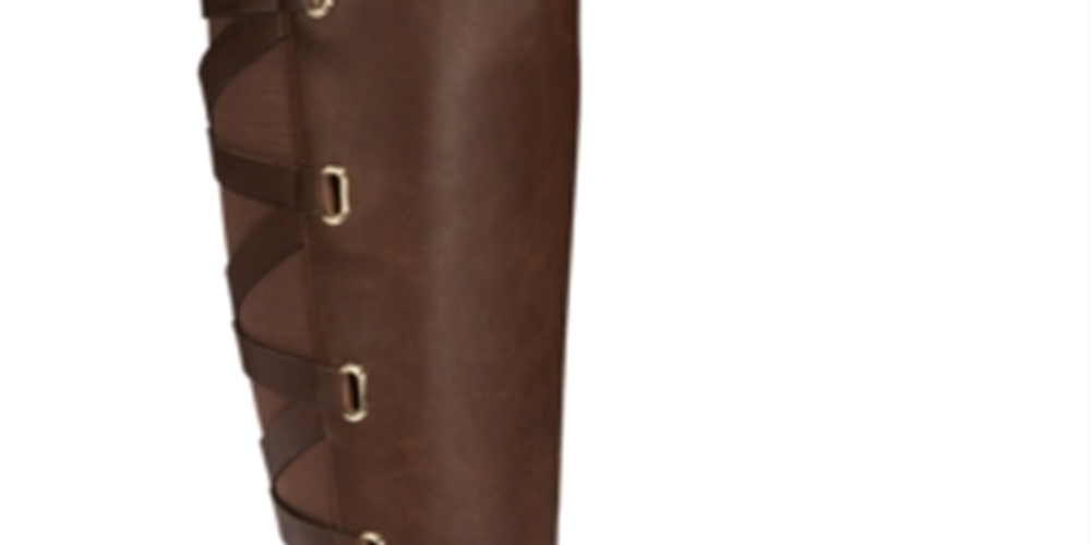 Thalia Sodi Women's Veronika Faux Leather Riding Boots  Brown Size 12 M