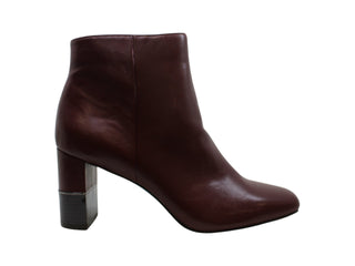 Alfani Women's Walliss Leather Closed Toe Ankle Fashion Boots Red Size 7.5 M