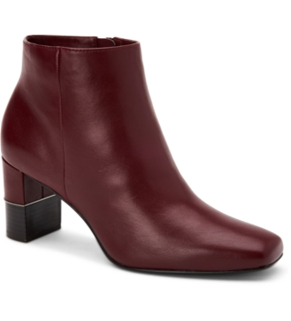 Alfani Women's Walliss Leather Closed Toe Ankle Fashion Boots Red Size 7.5 M
