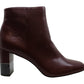 Alfani Women's Walliss Leather Closed Toe Ankle Fashion Boots Red Size 7.5 M