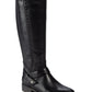 Baretraps Women's Abram Laser Cut Mixed Media Riding Boots Black Size 9.5M