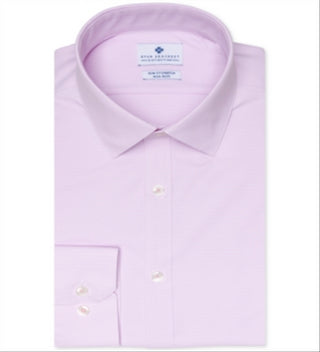 Ryan Seacrest Distinction Men's Ultimate Active Slim-Fit Non-Iron Performance Stretch Dobby Dress Shirt  Pink Size 17X34-35