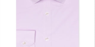 Ryan Seacrest Distinction Men's Ultimate Active Slim-Fit Non-Iron Performance Stretch Dobby Dress Shirt  Pink Size 17X34-35