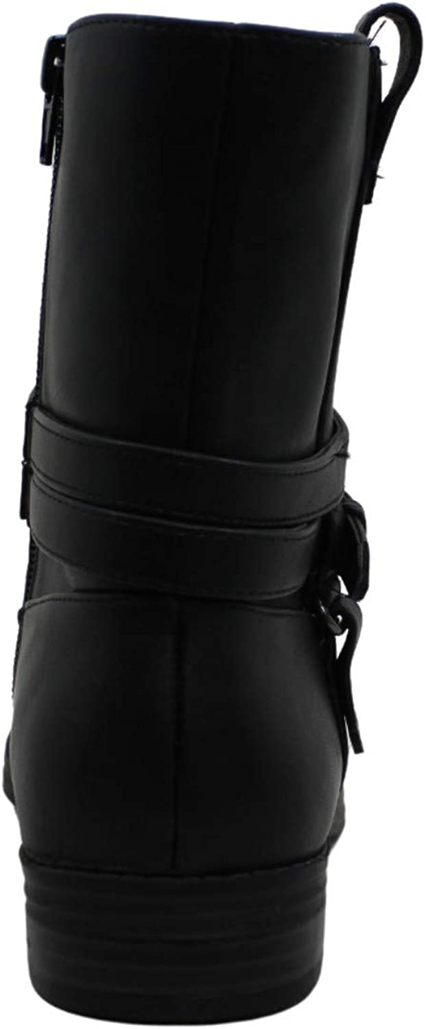 Style & Co. Women's State Faux Leather Ankle Booties Black Smooth  Black Size 5 M