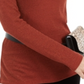 INC International Concepts Petite Metallic-Knit Turtlenec Burnt Pepper Size PXL