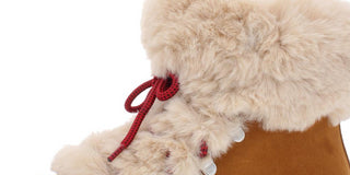 INC Women's Pravale Faux Fur Lace-up Winter Boots Brown Size 6.5 M