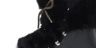 INC Women's Platform Fur Trim Comfort Pravale Round Toe Block Heel Lace-up Snow Boots Black Size 7 M