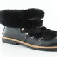 INC Women's Platform Fur Trim Comfort Pravale Round Toe Block Heel Lace-up Snow Boots Black Size 7 M