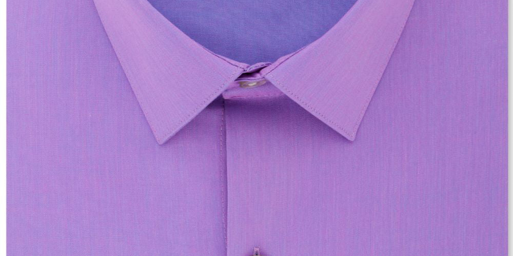 Kenneth Cole Reaction Men's All Day Flex Performance Stretch Solid Dress Shirt Thistle Purple Size 15X34-35
