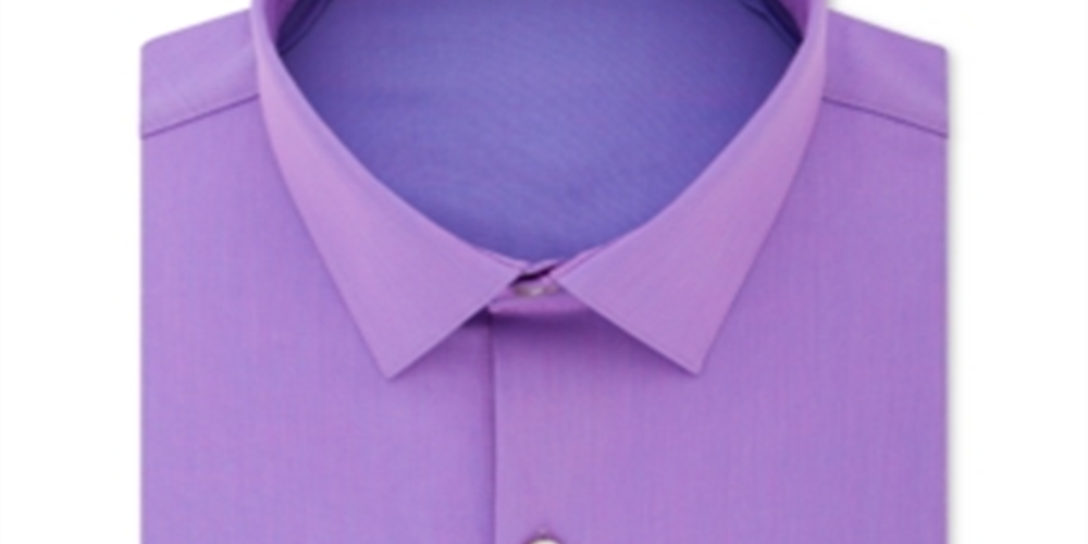 Kenneth Cole Reaction Men's All Day Flex Performance Stretch Solid Dress Shirt Thistle Purple Size 15X34-35