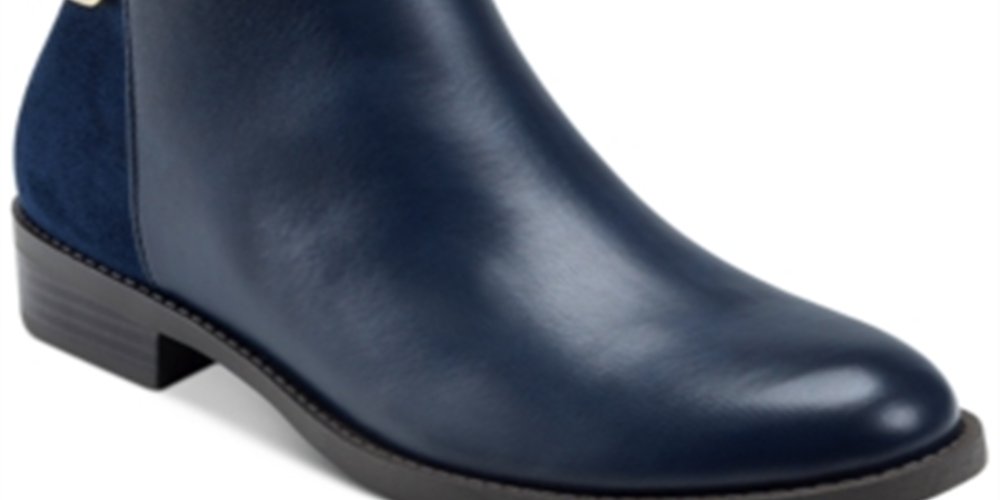 Tommy Hilfiger Women's Inella Mixed-Media Booties Dark Blue Size 5.5 M