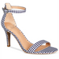 Material Girl Women's Blaire Two Piece Dress Sandals Blue Size 8.5W