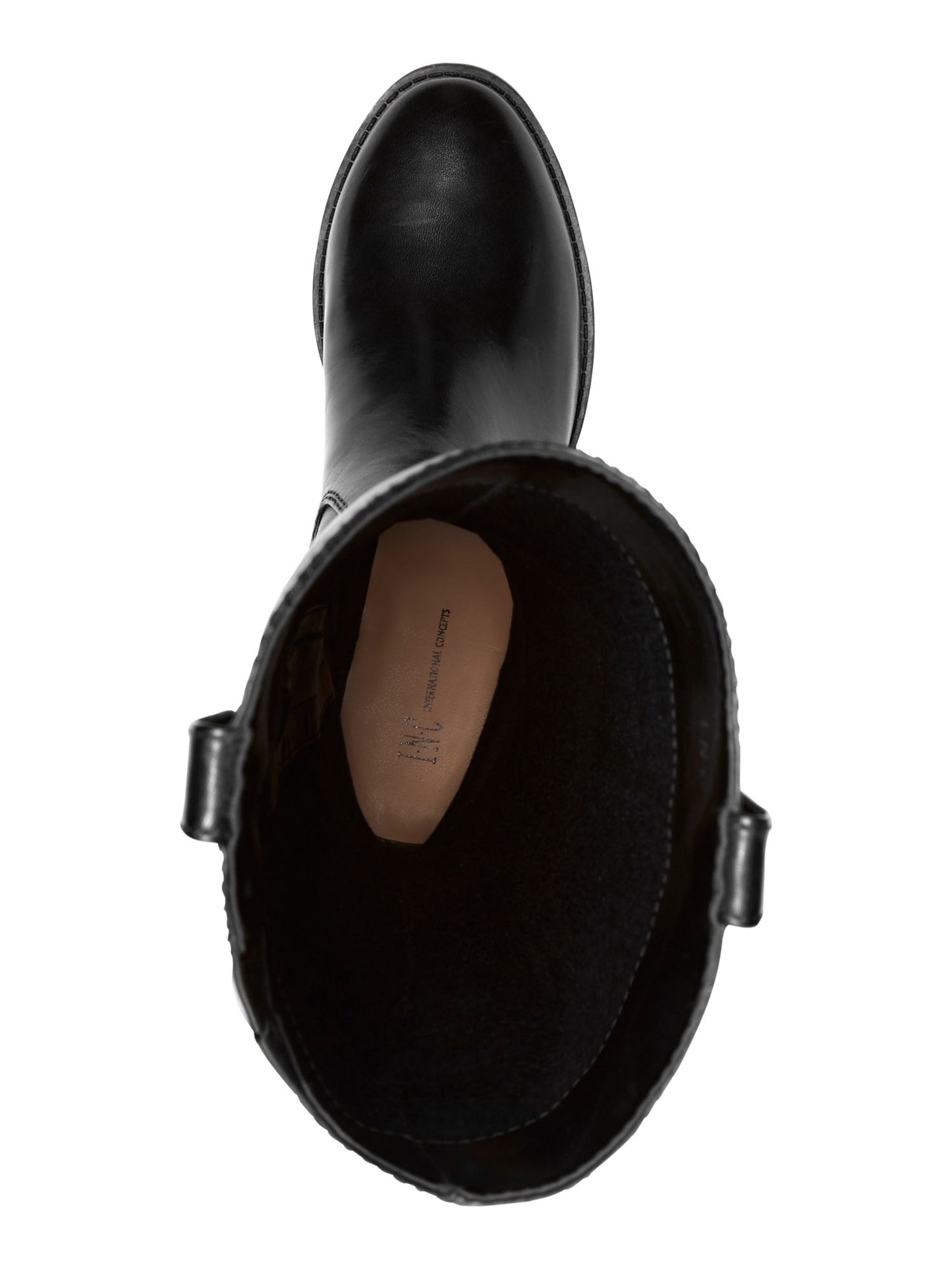 INC International Concepts Women's Fawne Leather Closed Toe Over Knee Riding Black Size 10M
