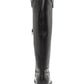 INC International Concepts Women's Fawne Leather Closed Toe Over Knee Riding Black Size 10M