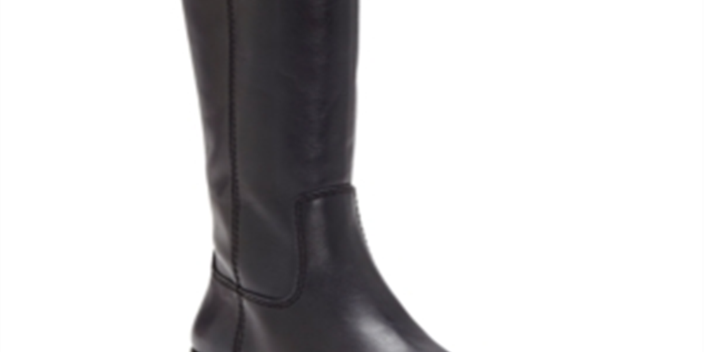 INC International Concepts Women's Fawne Leather Closed Toe Over Knee Riding Black Size 10M