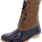 Sporto Women's Ariel Faux Leather Ankle Rain Boots  Brown Size 6 M