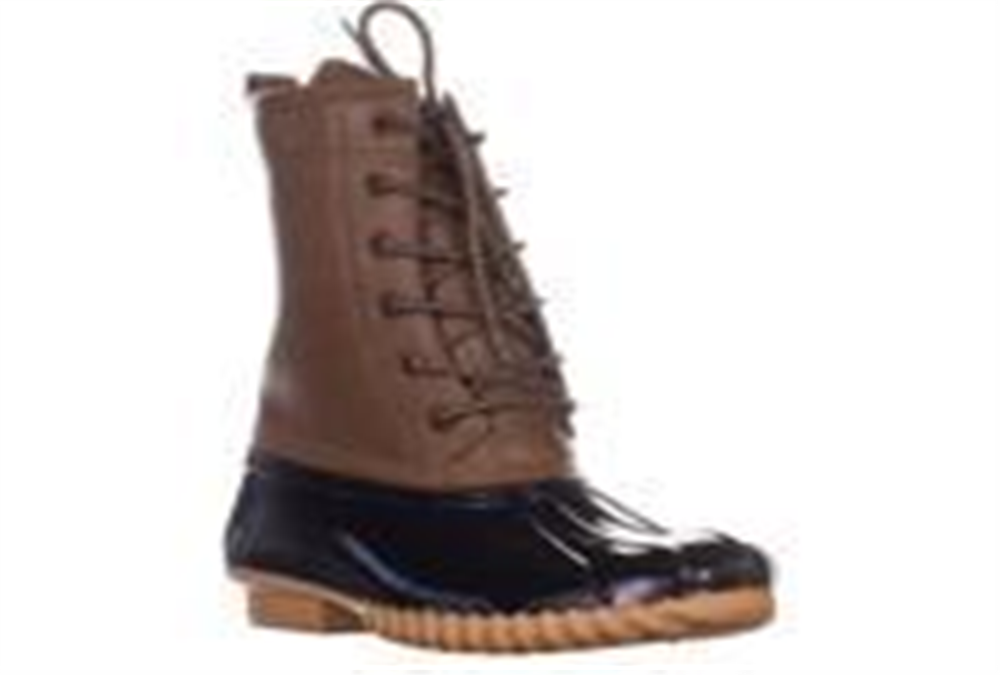 Sporto Women's Ariel Faux Leather Ankle Rain Boots  Brown Size 6 M
