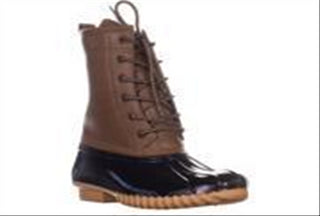 Sporto Women's Ariel Faux Leather Ankle Rain Boots  Brown Size 6 M