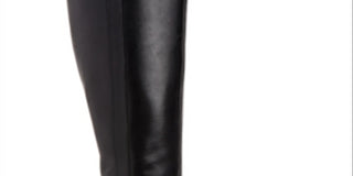 Giani Bernini Women's Rozario Leather Almond Toe Knee High Fashion Boots Black Size 7.5 W-WC