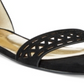 Thalia Sodi Women's Jacey Microfiber Geometric Flat Sandals Black Size 5.5M