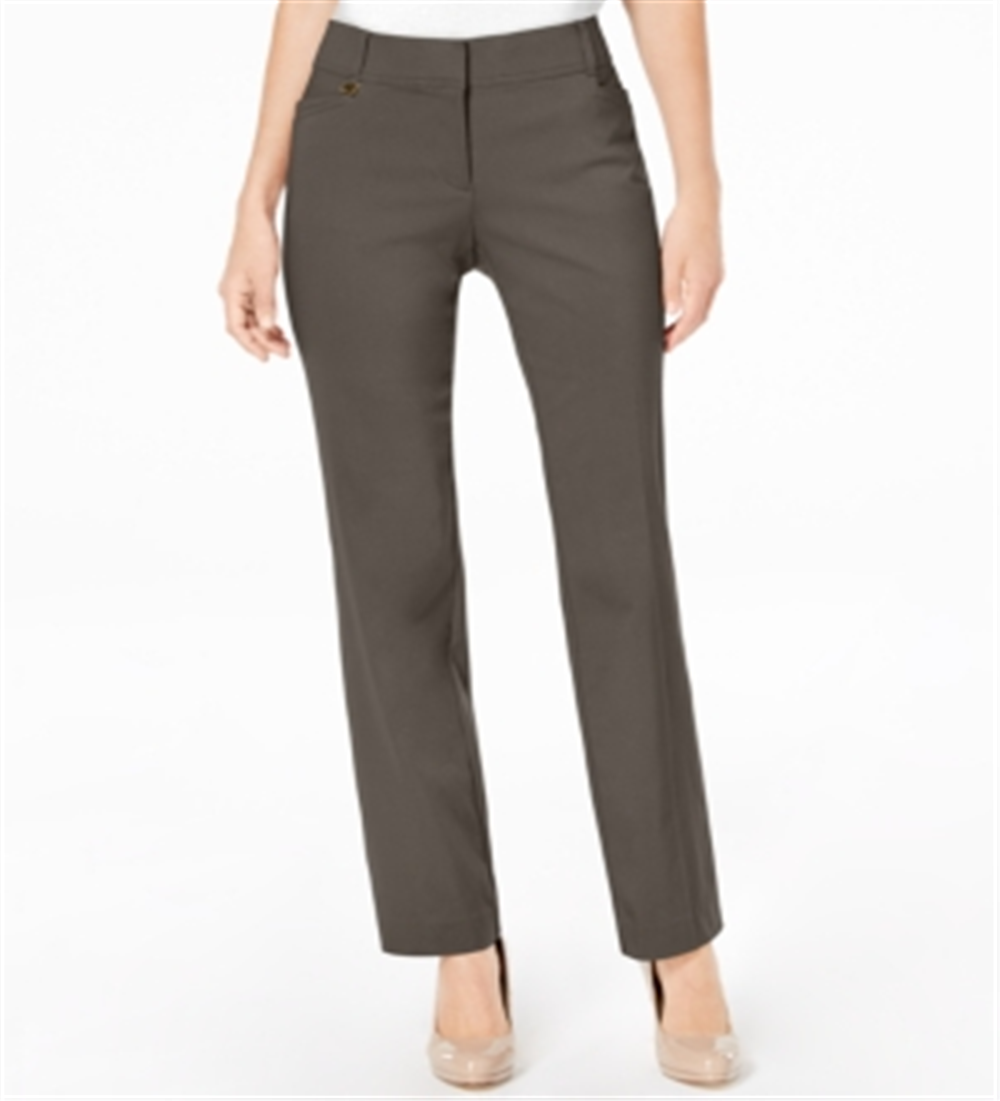 Jm Collection Petite Tummy-Control Curvy Fit Pants Petite and Petite Short  Green Size 14PS