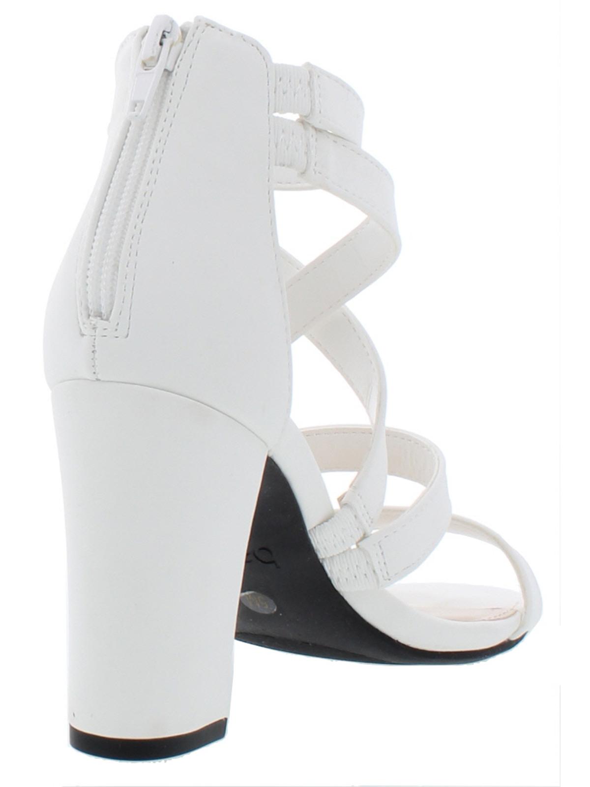Bar III Women's Blythe Open Toe Special Occasion Strappy Sandals White Size 9.5