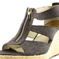 Michael Kors Women's Compense Damita Logo Sandale -Brown Size 10 M