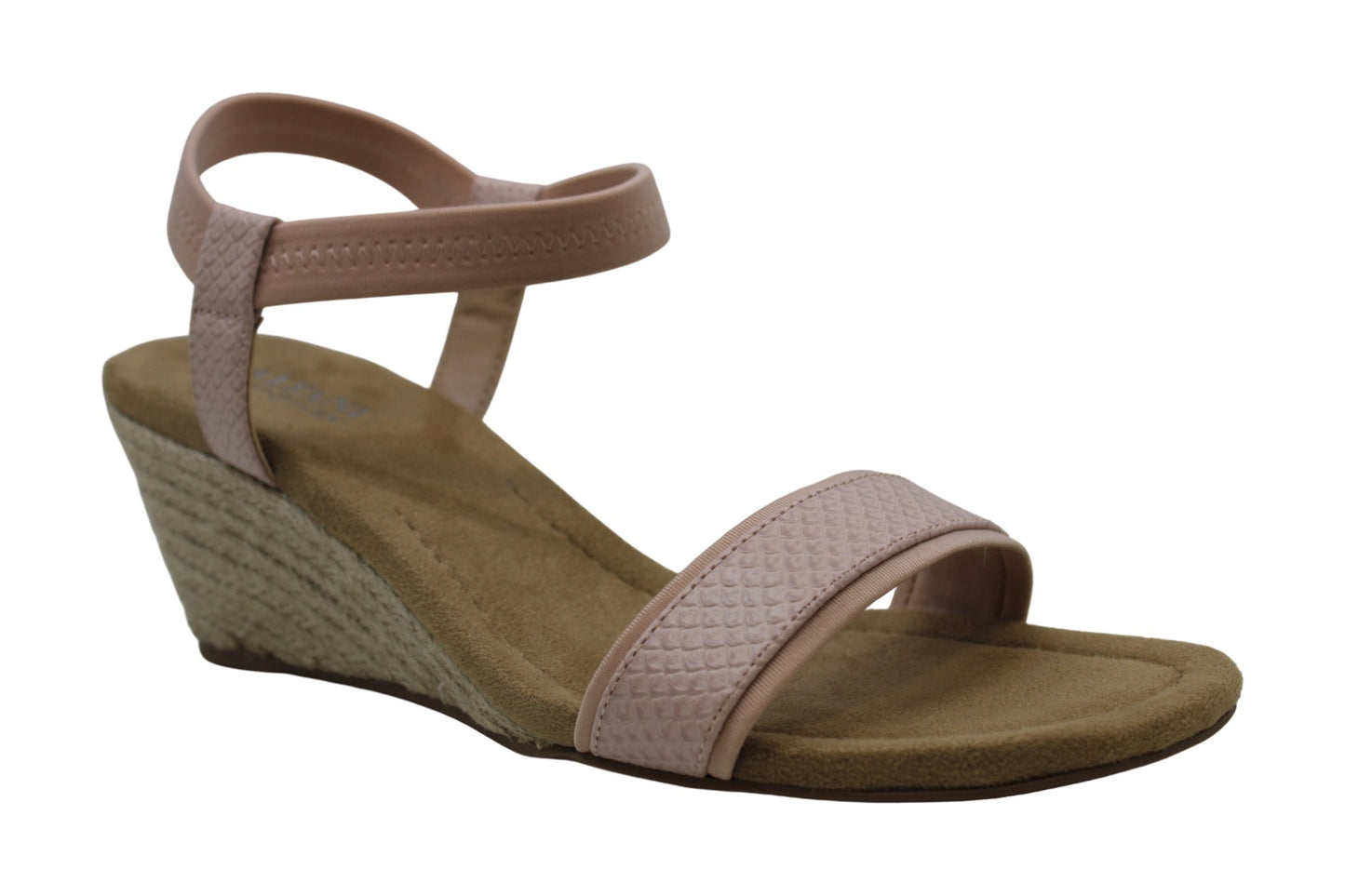 Alfani Women's Gillee Fabric Open Toe Casual Ankle Strap Sandals Pink Size 6.5 M