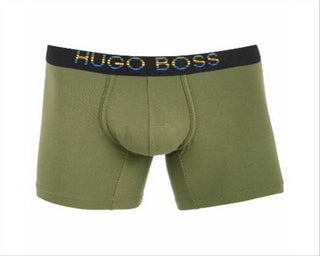Hugo Men's Smooth Boxer Briefs Green Size Large